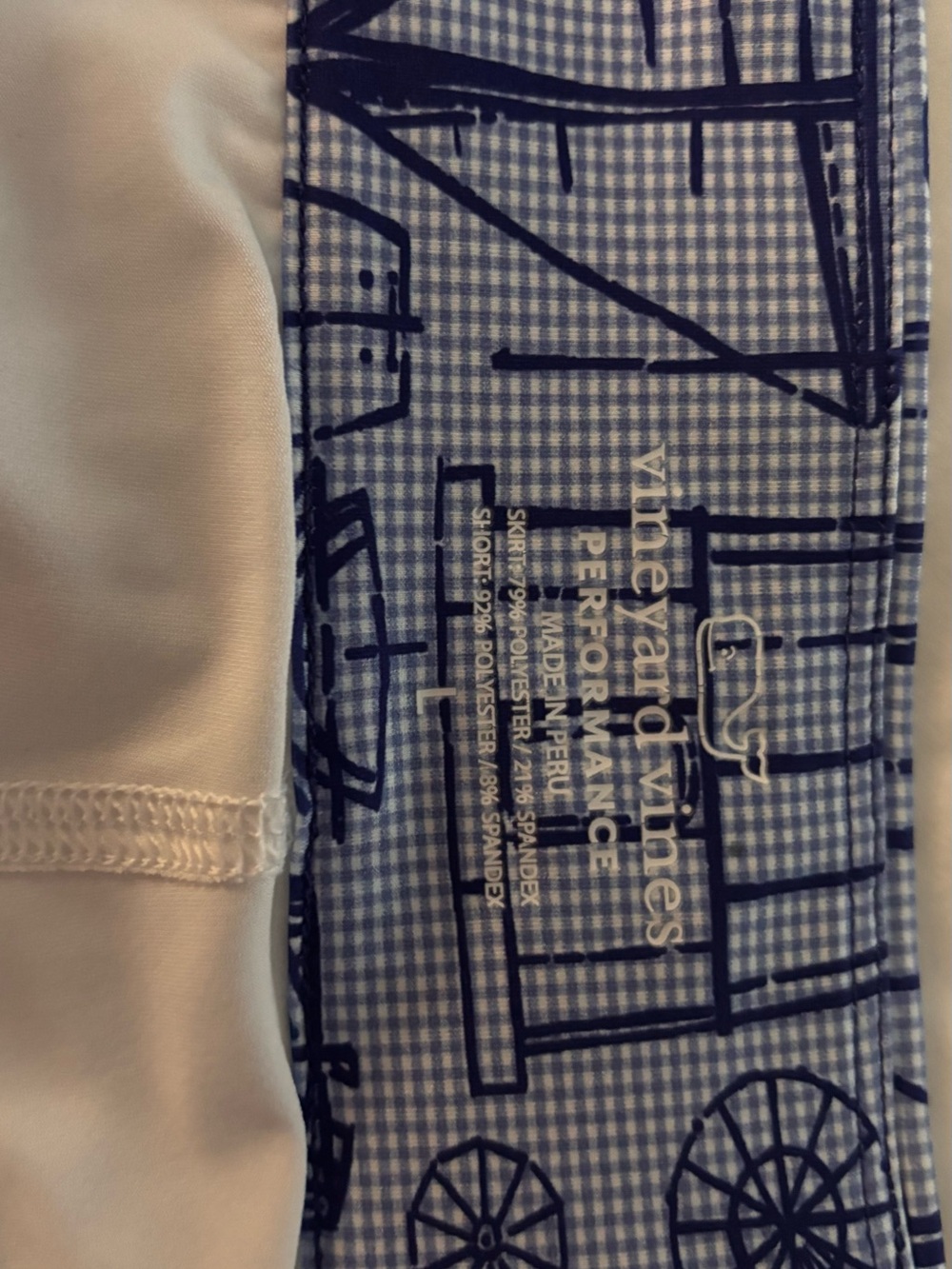 Vineyard Vines Blue and White Gingham Nautical Print Skirt - Picture 4 of 5